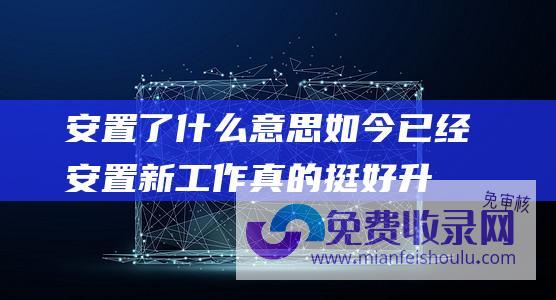 安置了什么意思 (如今已经安置新工作真的挺好 升旗手张自轩退役又穿上民兵军装)