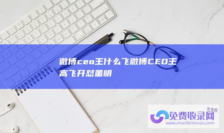 微博ceo王什么飞 (微博CEO王高飞开怼董明珠)