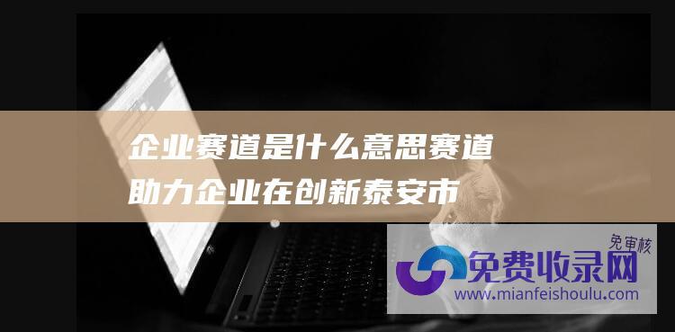 企业赛道是什么意思 (赛道 助力企业在创新 泰安市税务局 加速度 税务 硬政策 软服务 跑出)