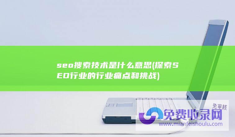 seo搜索技术是什么意思 (探索SEO行业的行业痛点和挑战)