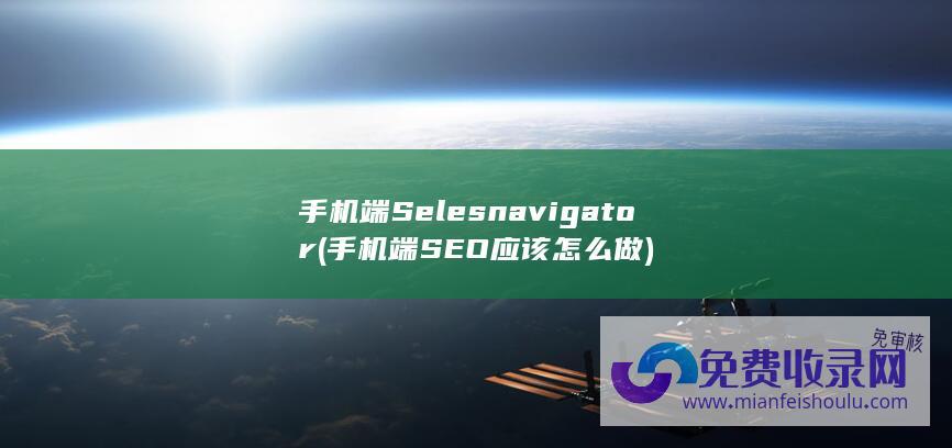 手机端Seles navigator (手机端SEO应该怎么做)