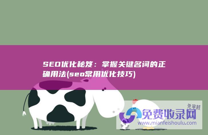 SEO优化秘笈：掌握关键名词的正确用法 (seo常用优化技巧)