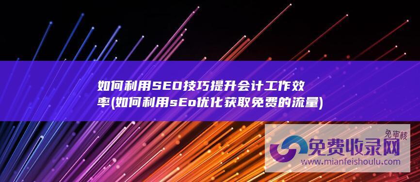 如何利用SEO技巧提升会计工作效率