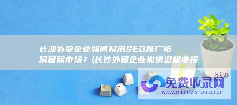 长沙外贸企业如何利用SEO推广拓展国际市场？ (长沙外贸企业撤销退税申报)