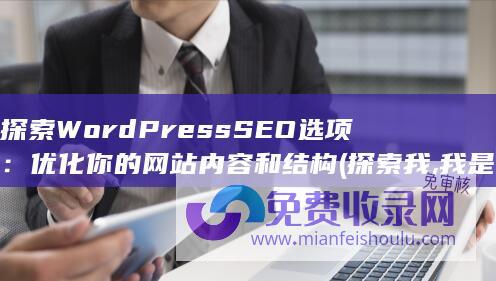 探索WordPress SEO选项：优化你的网站内容和结构 (探索我,我是谁?以下不属于探索我的角度的是())