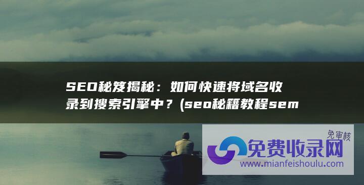 SEO秘笈揭秘：如何快速将域名收录到搜索引擎中？ (seo秘籍教程sem技术)