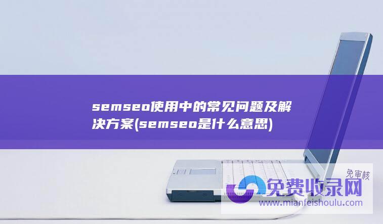 semseo使用中的常见问题及解决方案