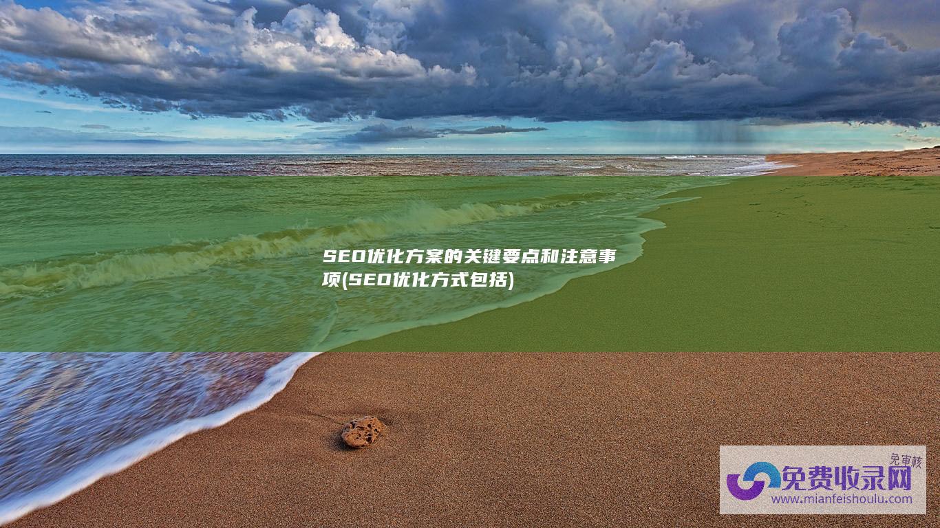 SEO优化方案的关键要点和注意事项 (SEO优化方式包括)