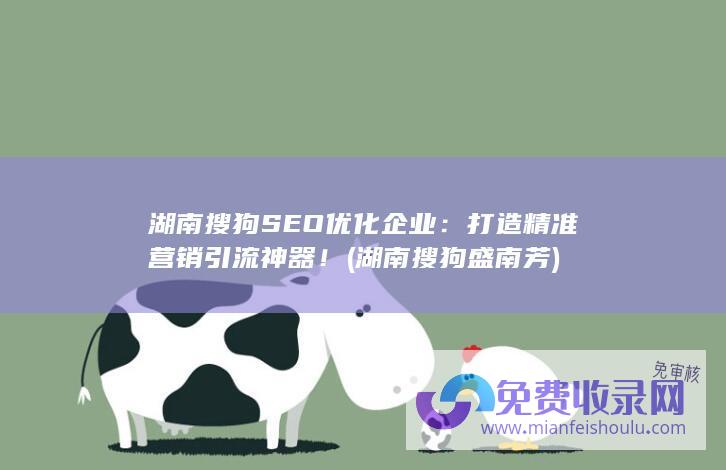 湖南搜狗SEO优化企业：打造精准营销引流神器！ (湖南搜狗盛南芳)