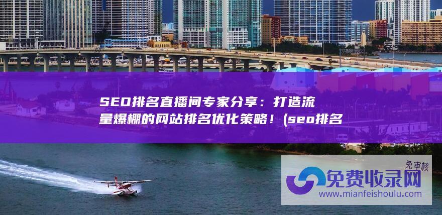 SEO排名直播间专家分享：打造流量爆棚的网站排名优化策略！ (seo排名啥意思)