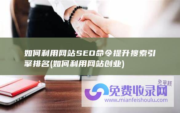 如何利用网站SEO命令提升搜索引擎排名 (如何利用网站创业)