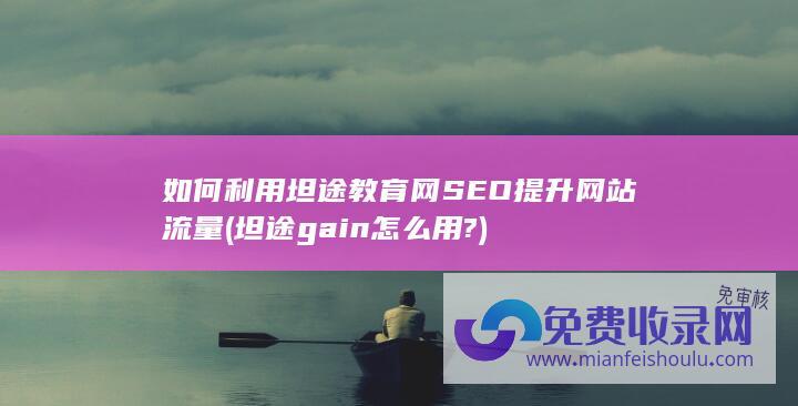 如何利用坦途教育网SEO提升网站流量 (坦途gain怎么用?)