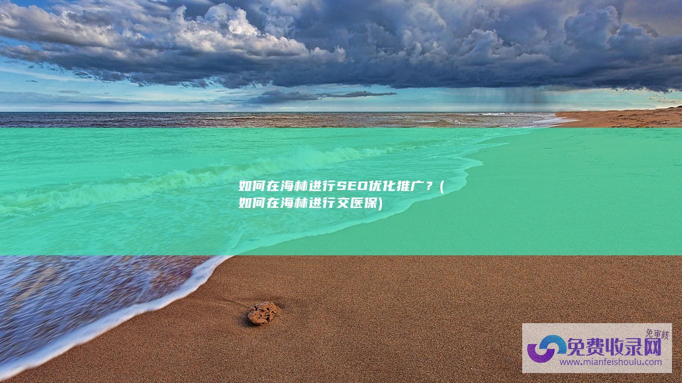 如何在海林进行SEO优化推广？ (如何在海林进行交医保)