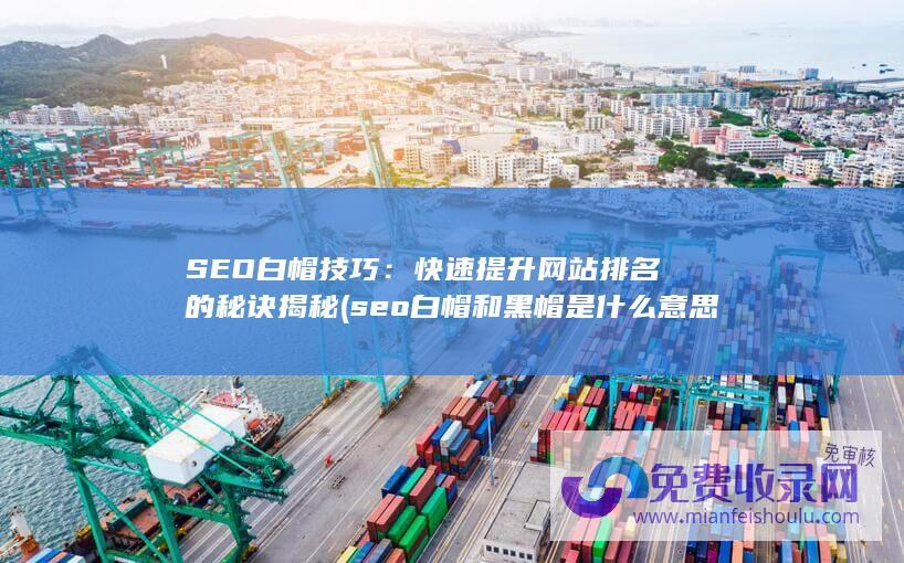 SEO白帽技巧：快速提升网站排名的秘诀揭秘 (seo白帽和黑帽是什么意思)