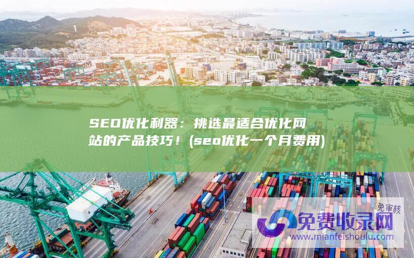 SEO优化利器：挑选最适合优化网站的产品技巧！ (seo 优化一个月费用)