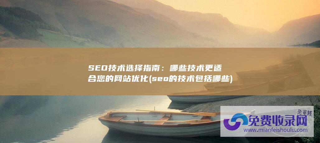 SEO技术选择指南：哪些技术更适合您的网站优化 (seo的技术包括哪些)