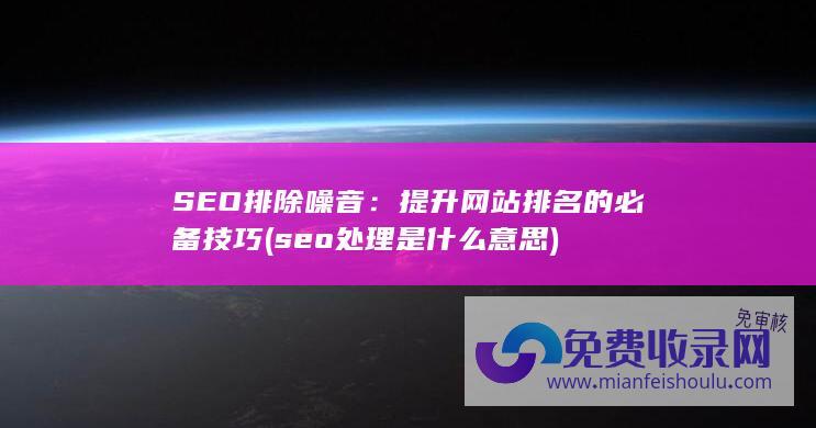 seo处理是什么意思