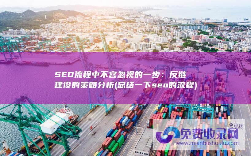 SEO流程中不容忽视的一步：反链建设的策略分析 (总结一下seo的流程)