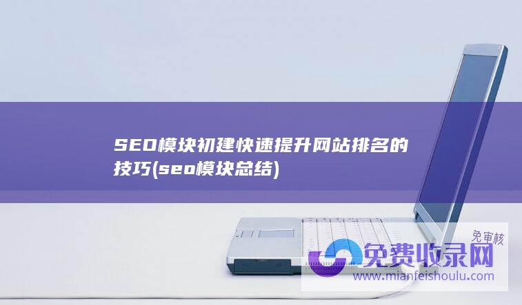 SEO模块初建快速提升网站排名的技巧 (seo模块总结)