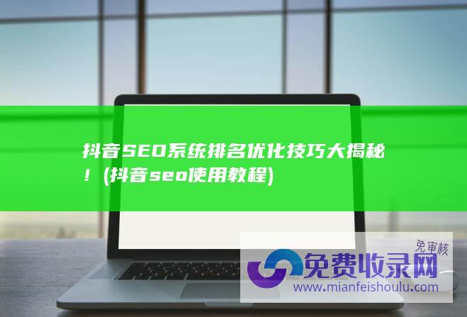 抖音SEO系统排名优化技巧大揭秘！ (抖音seo使用教程)