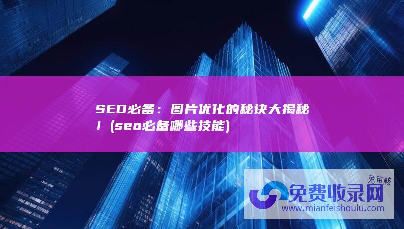 SEO必备：图片优化的秘诀大揭秘！ (seo必备哪些技能)