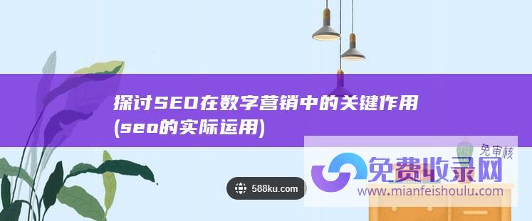 探讨SEO在数字营销中的关键作用 (seo的实际运用)