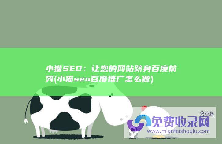 小猫seo百度推广怎么做