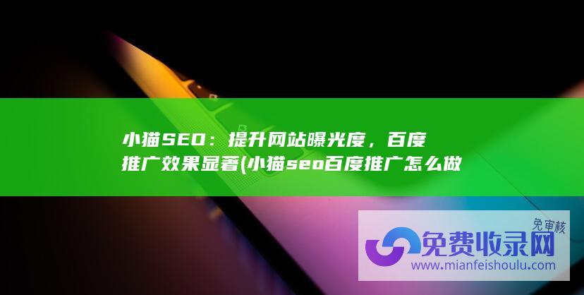 小猫SEO：提升网站曝光度，百度推广效果显著 (小猫seo百度推广怎么做)