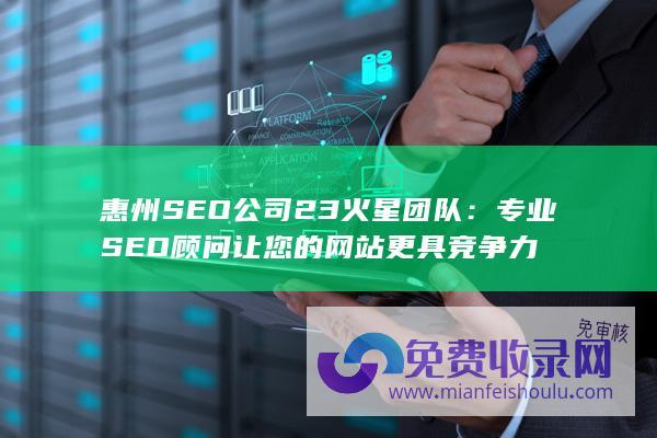 惠州SEO公司23火星团队：专业SEO顾问让您的网站更具竞争力