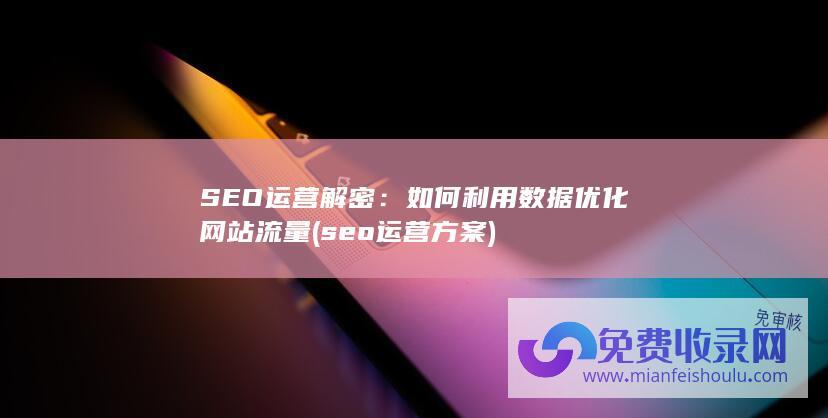 SEO运营解密：如何利用数据优化网站流量 (seo运营方案)