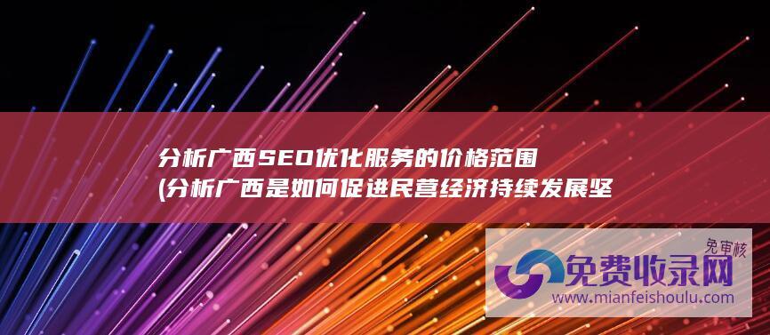 分析广西SEO优化服务的价格范围 (分析广西是如何促进民营经济持续发展坚持两个毫不动摇)