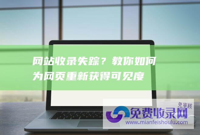 网站收录失踪？教你如何为网页重新获得可见度