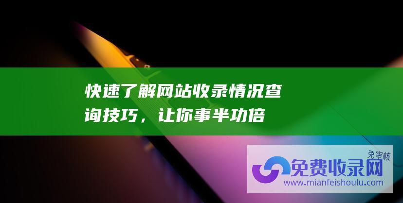 快速了解网站收录情况查询技巧，让你事半功倍！