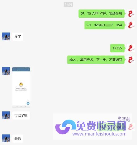 用户购买美国号码登陆成功Telegram